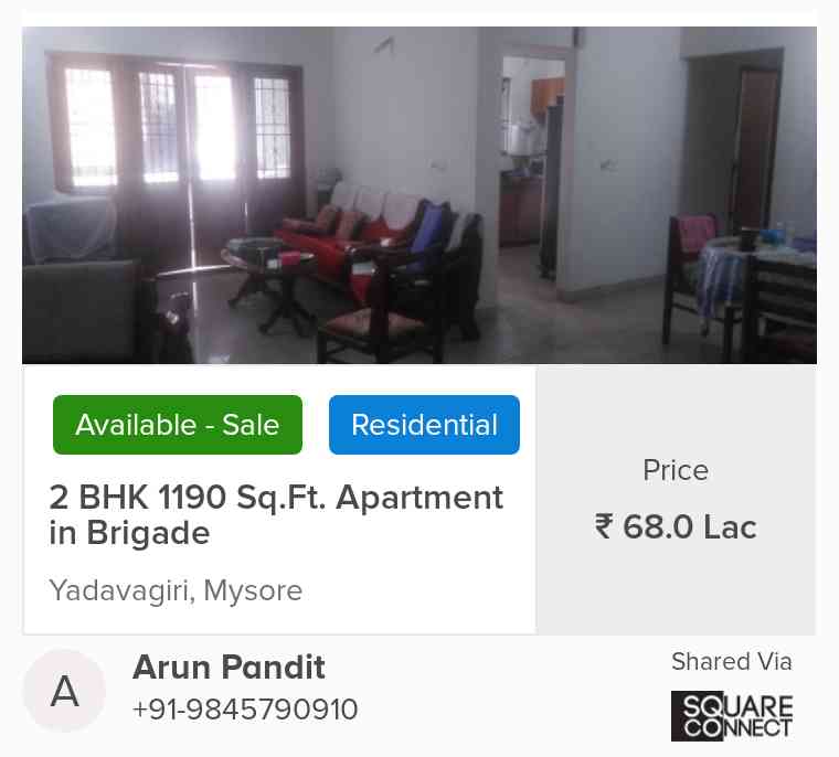 119t0 Sqft Apartment Sale Yadavagiri, Mysore