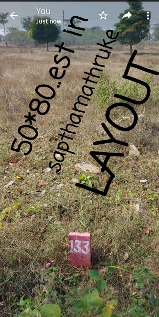4000 Sqft East Face Residential Site Sale Sapthamathrik  Layout, Mysore