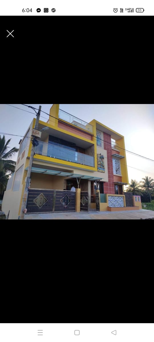 5040 Sqft North Face Residential Triplex House Sale Dattagalli, Mysore