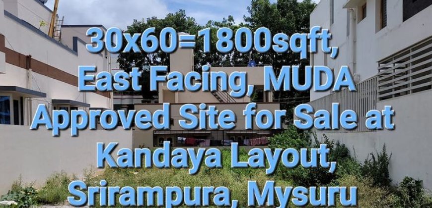 1800 Sqft East Face Residential Site Sale Srirampura, Mysore