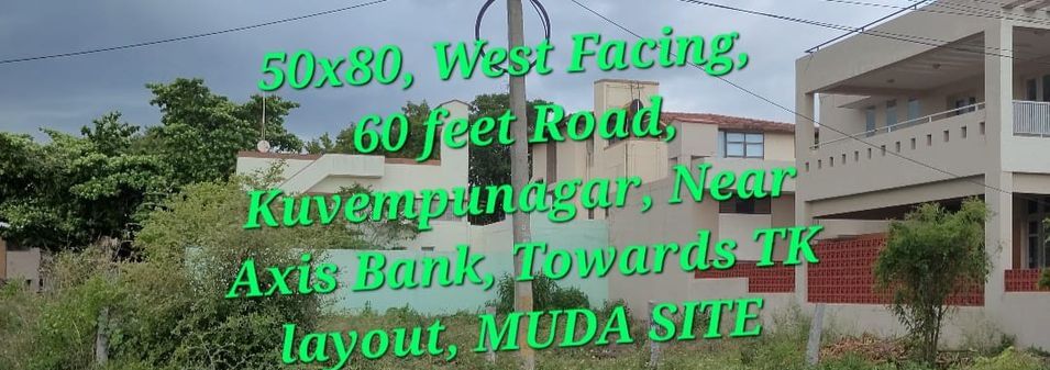 4000 Sqft West Face Residential Site Sale Kuvempunagar, Mysore