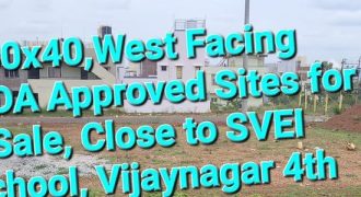 1200 Sqft West Face Residential Site Sale Vijayanagar, Mysore